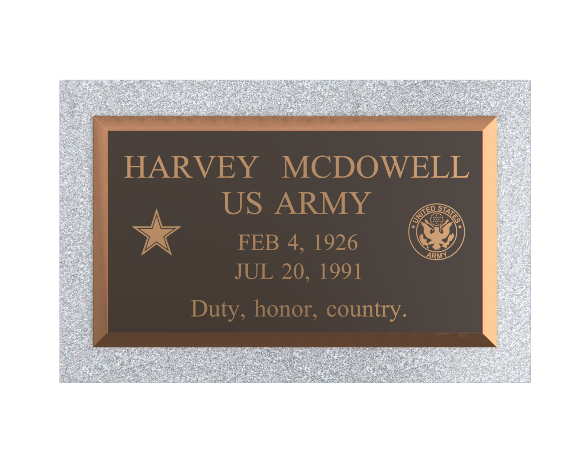 Premium Bronze Plaque 24"x 14" with Granite Base