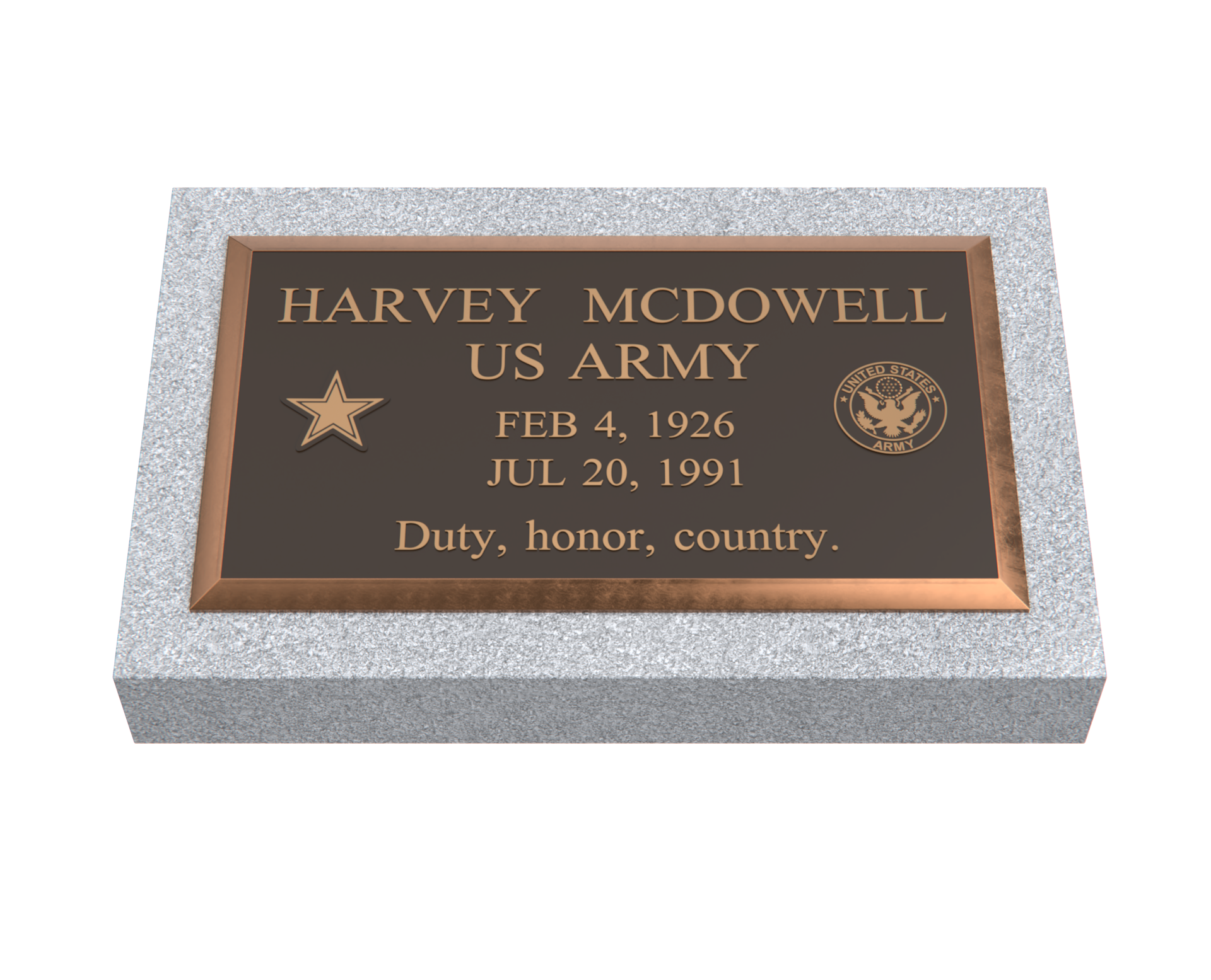 Premium Bronze Plaque 24"x 14" with Granite Base