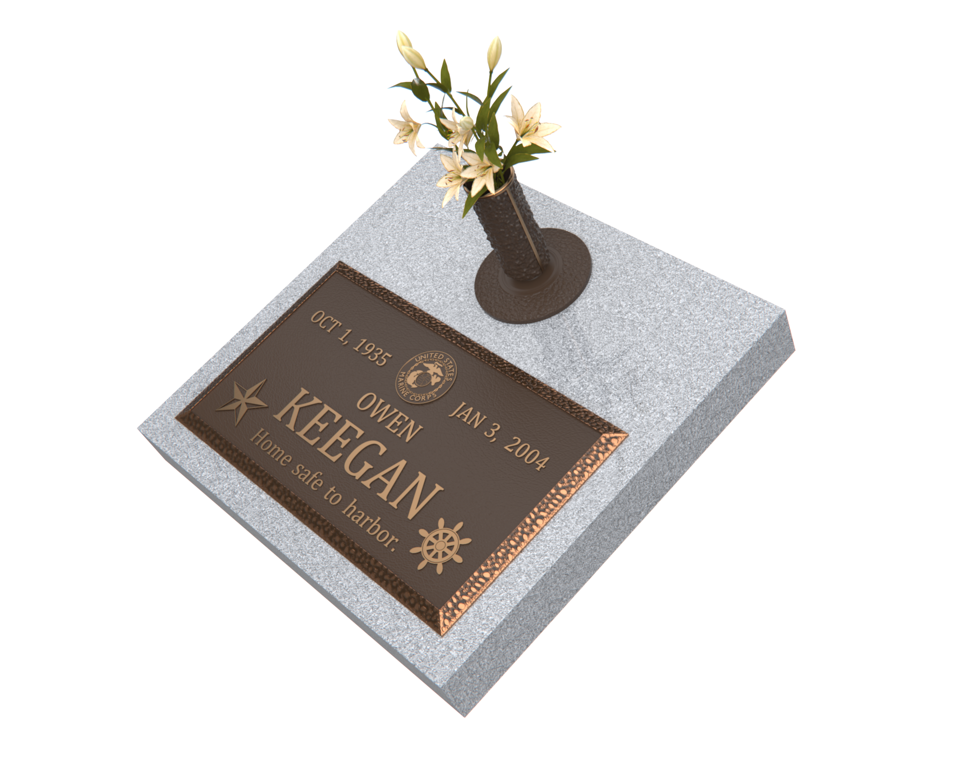 Premium Bronze Plaque 28"x 16" with Granite Base