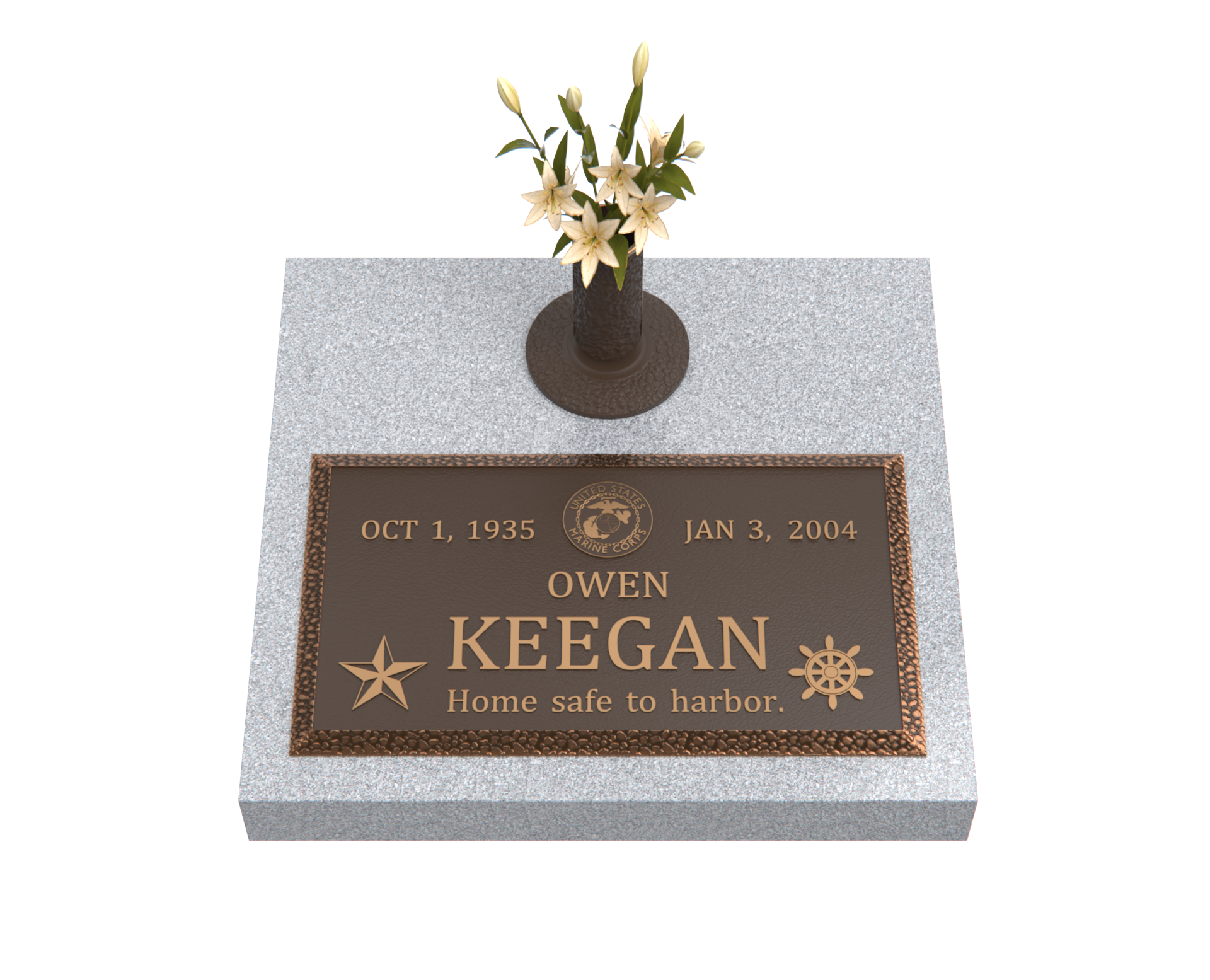 Premium Bronze Plaque 28"x 16" with Granite Base