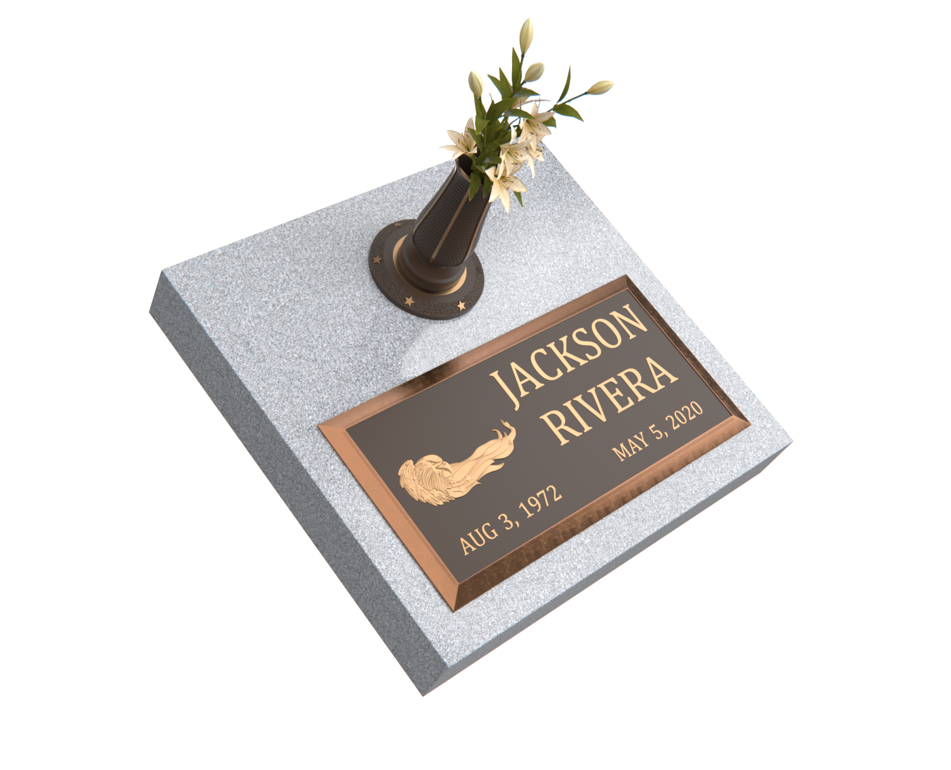 Premium Bronze Plaque 24"x 12" with Granite Base