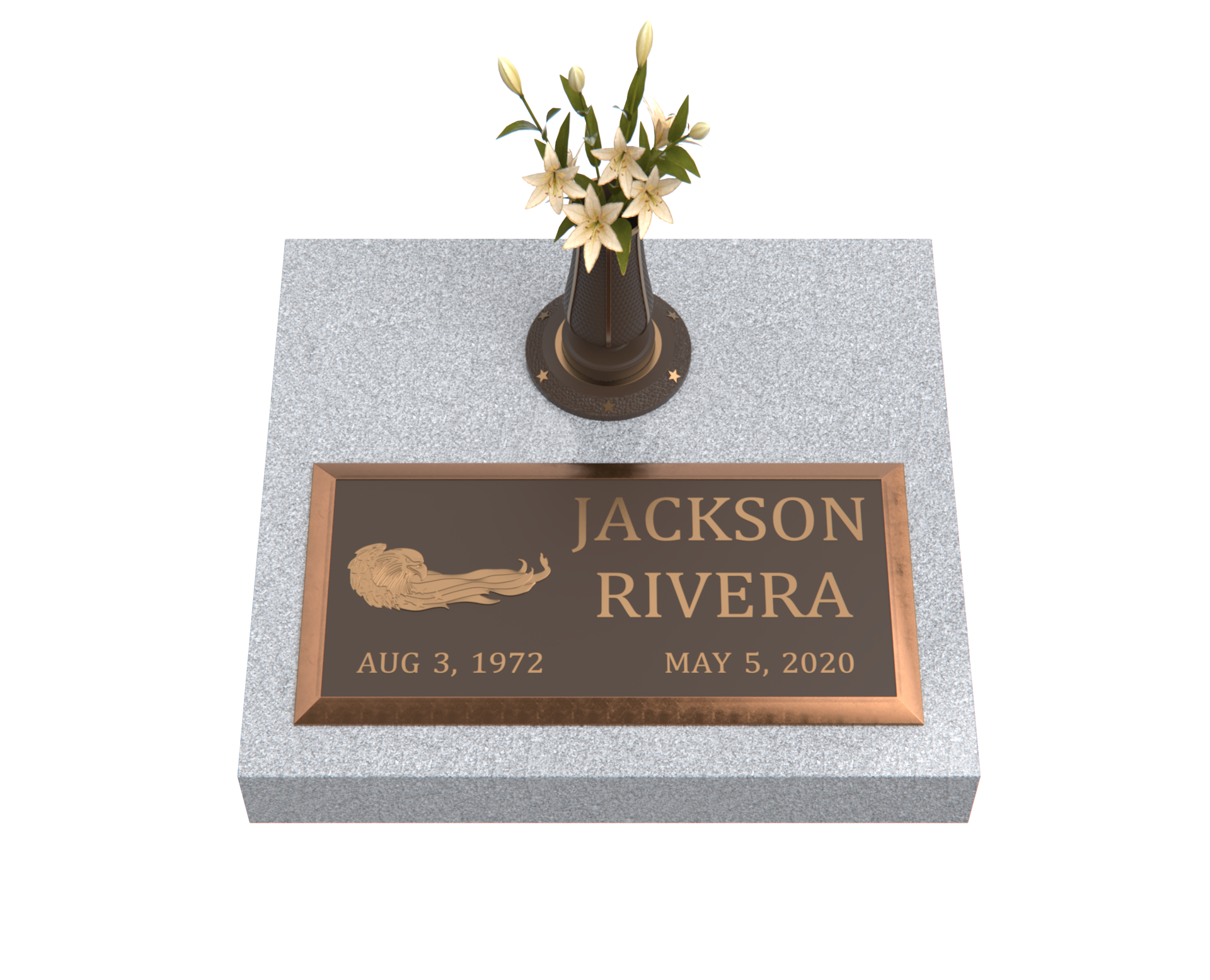 Premium Bronze Plaque 24"x 12" with Granite Base