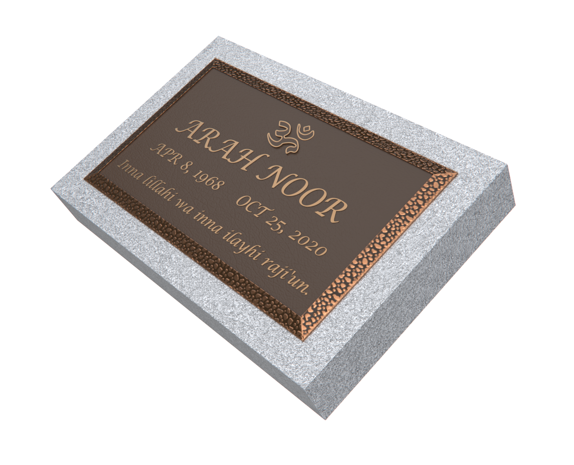 Premium Bronze Plaque 24"x 14" with Granite Base