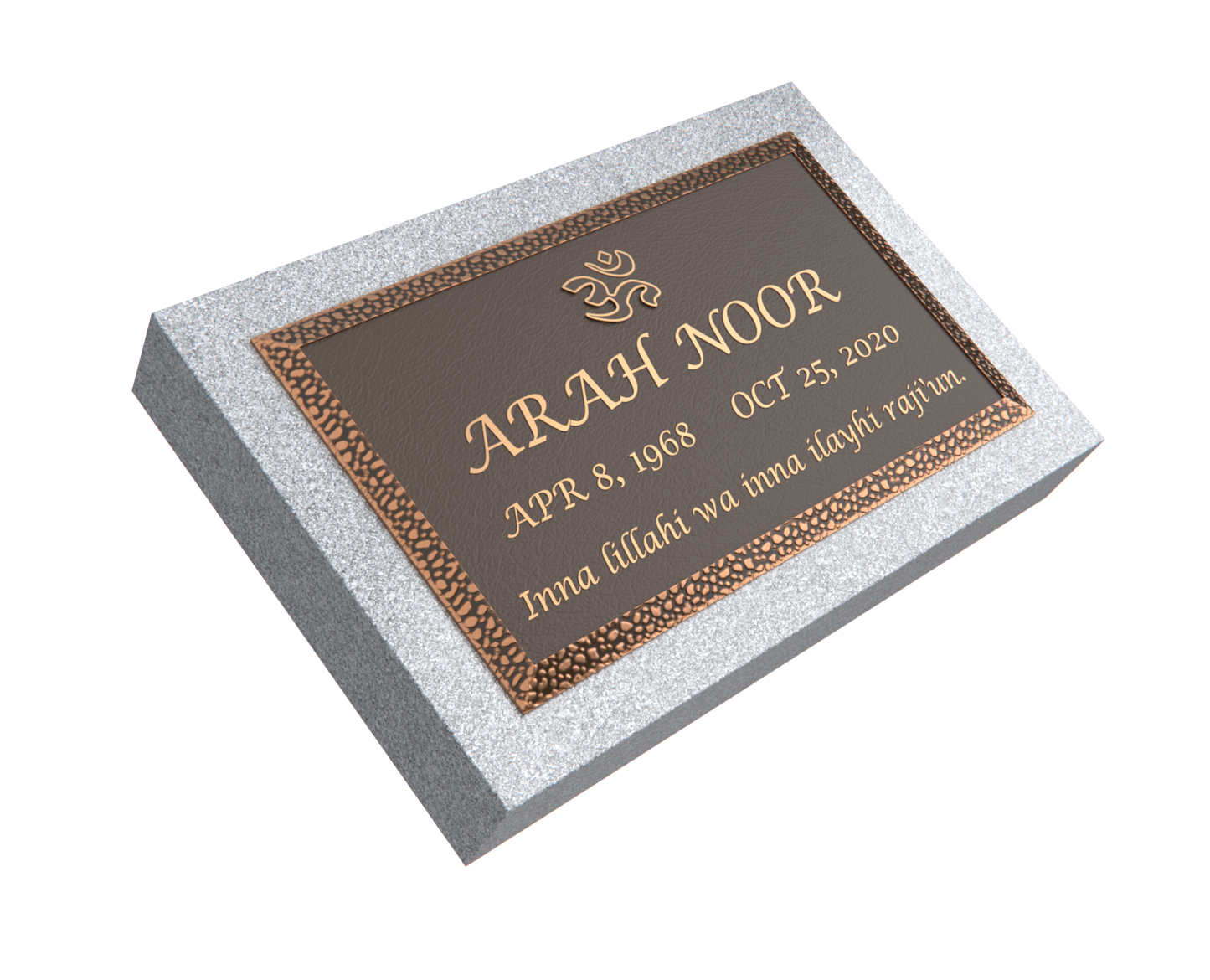 Premium Bronze Plaque 24"x 14" with Granite Base