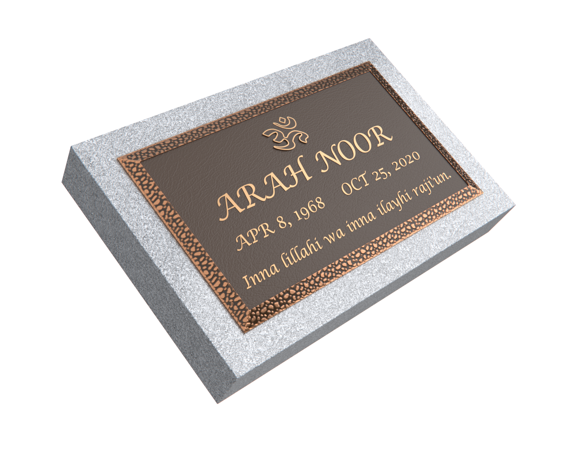 Premium Bronze Plaque 24"x 14" with Granite Base