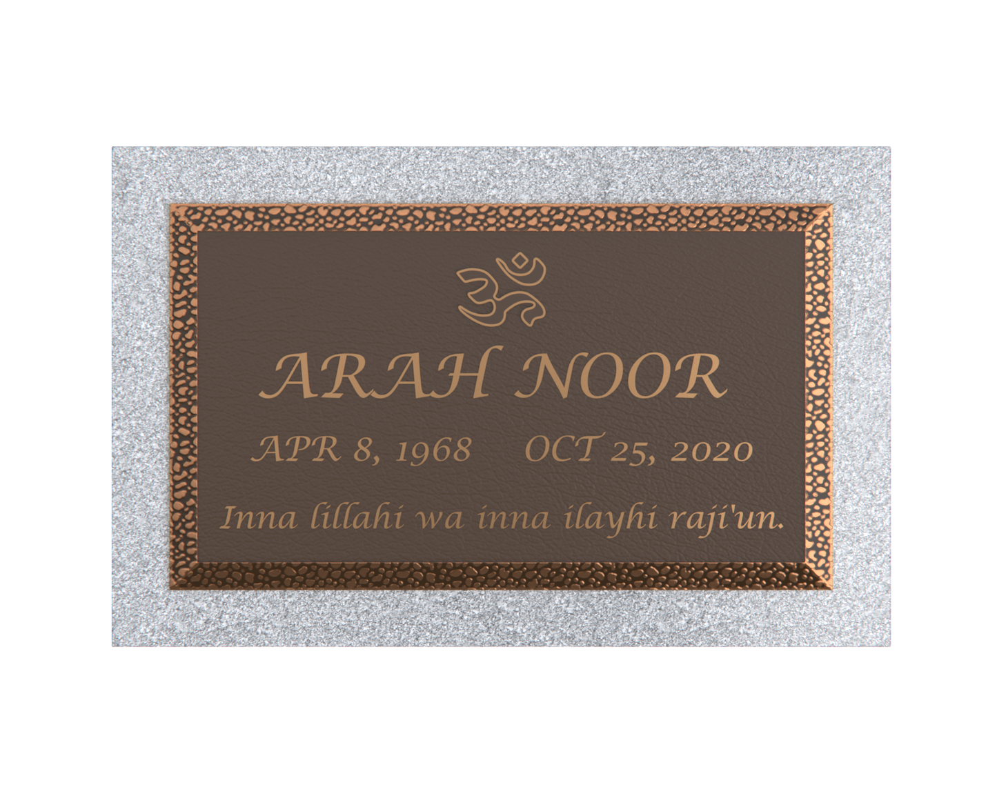 Premium Bronze Plaque 24"x 14" with Granite Base