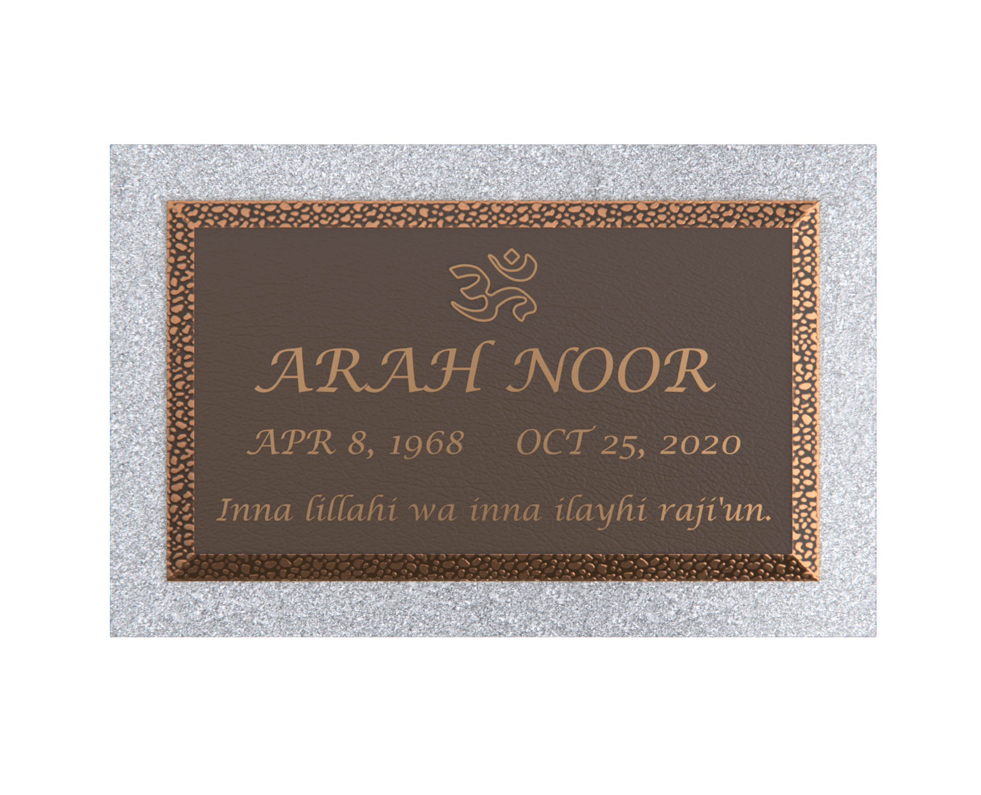 Premium Bronze Plaque 24"x 14" with Granite Base