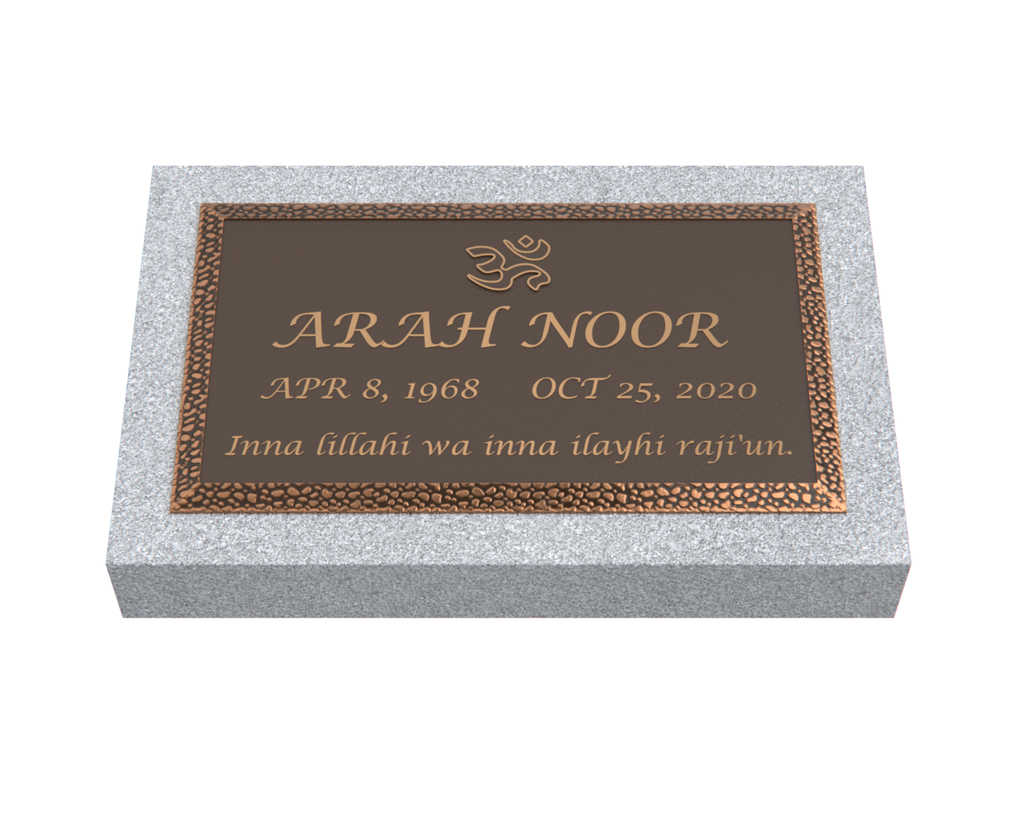 Premium Bronze Plaque 24"x 14" with Granite Base