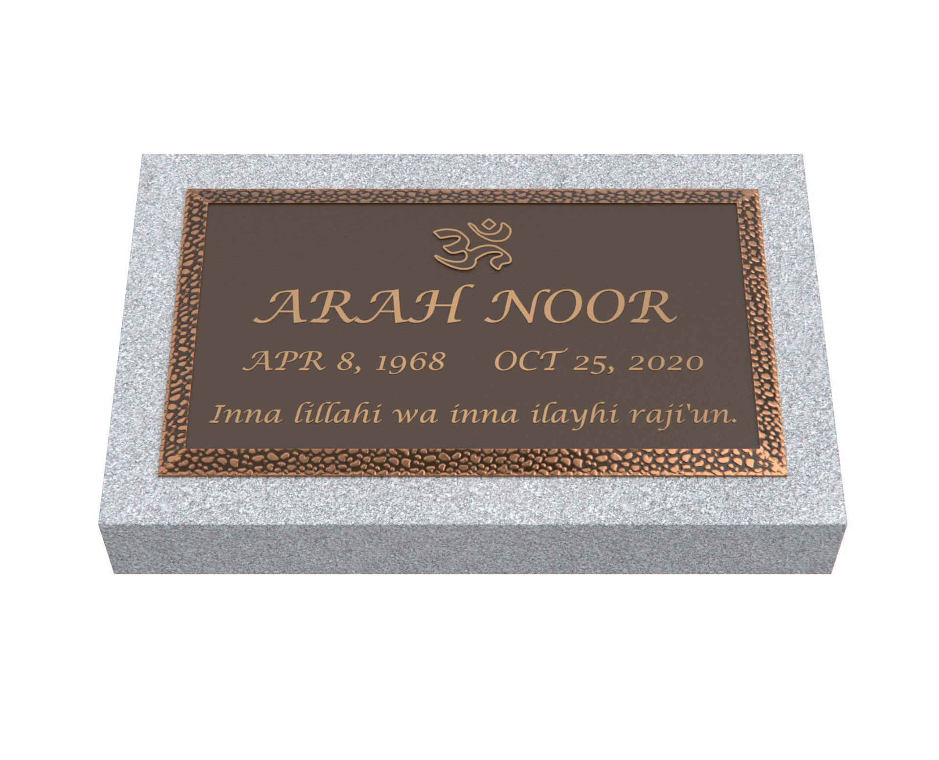 Premium Bronze Plaque 24"x 14" with Granite Base