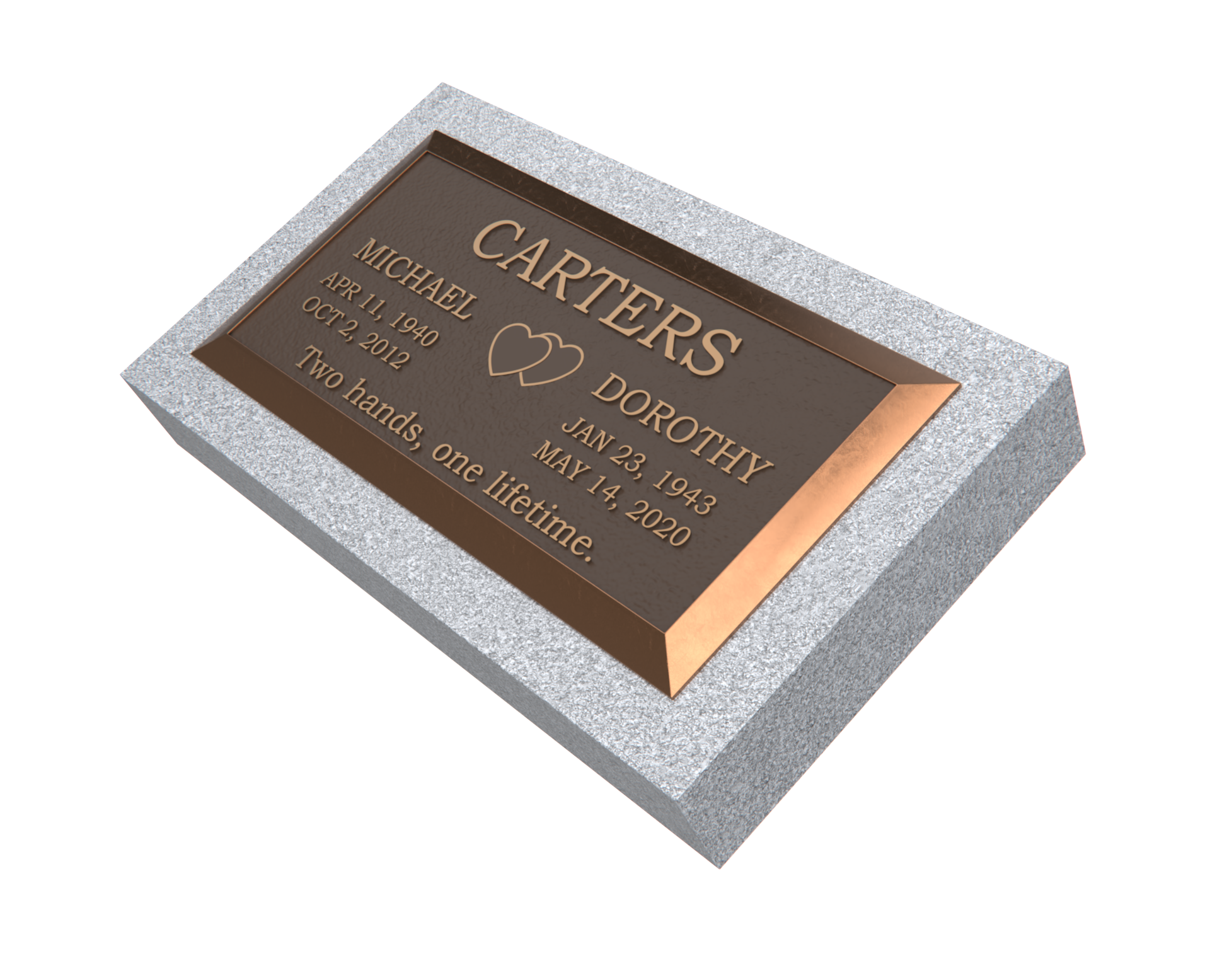 Premium Bronze Plaque 24"x 12" with Granite Base