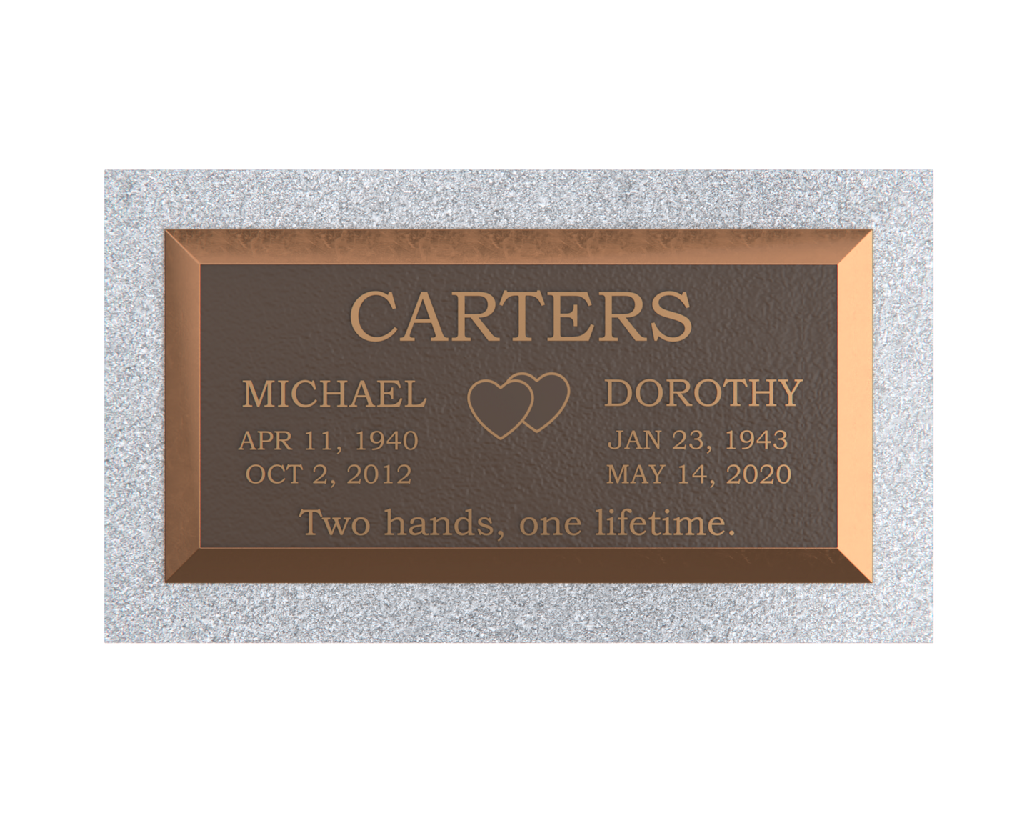 Premium Bronze Plaque 24"x 12" with Granite Base