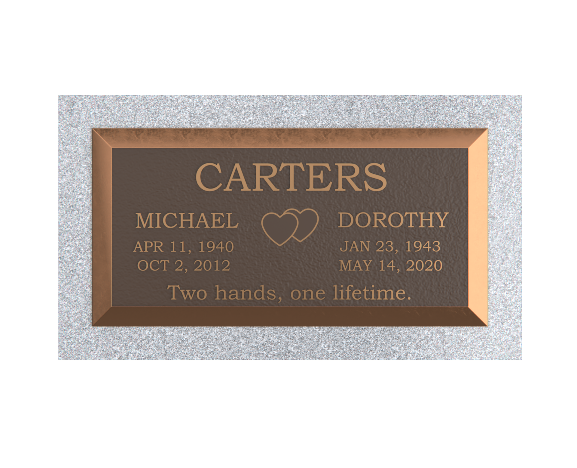 Premium Bronze Plaque 24"x 12" with Granite Base