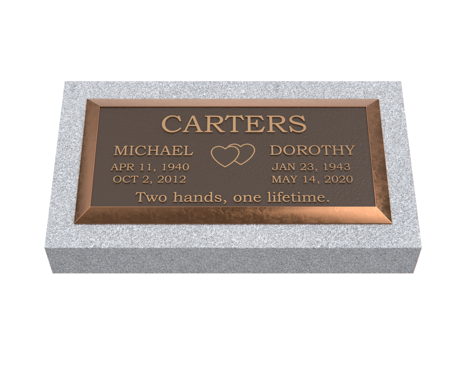 Premium Bronze Plaque 24"x 12" with Granite Base