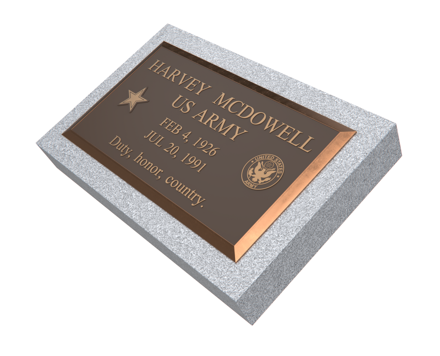 Premium Bronze Plaque 24"x 14" with Granite Base