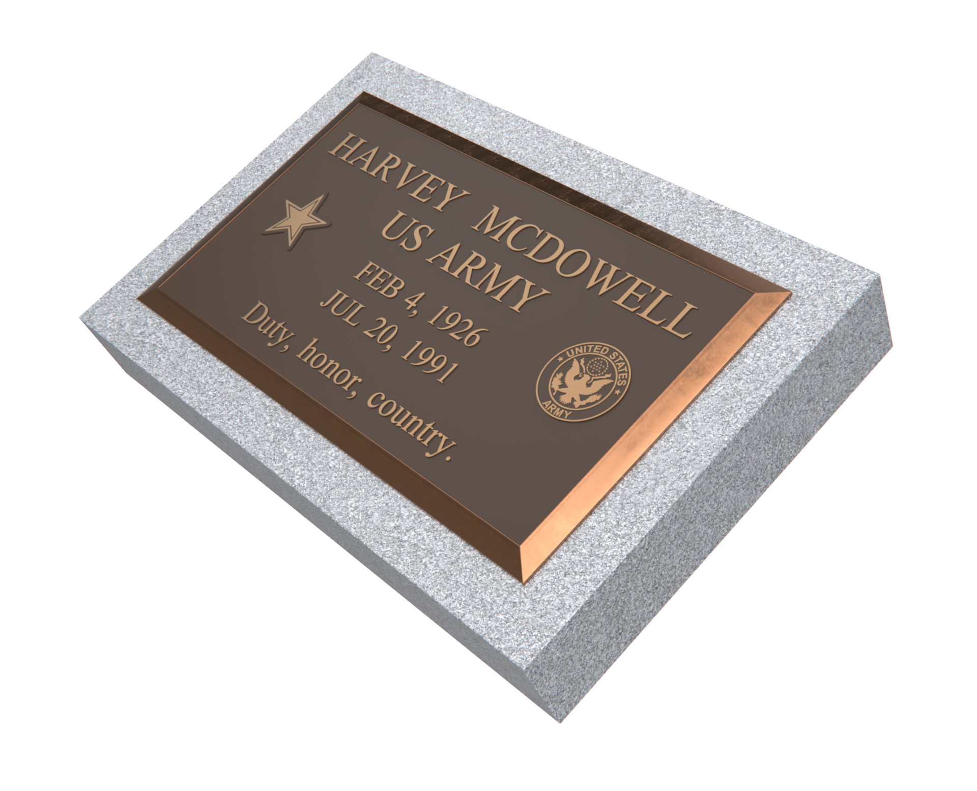 Premium Bronze Plaque 24"x 14" with Granite Base