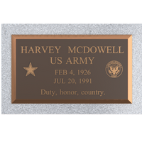 Premium Bronze Plaque 24"x 14" with Granite Base