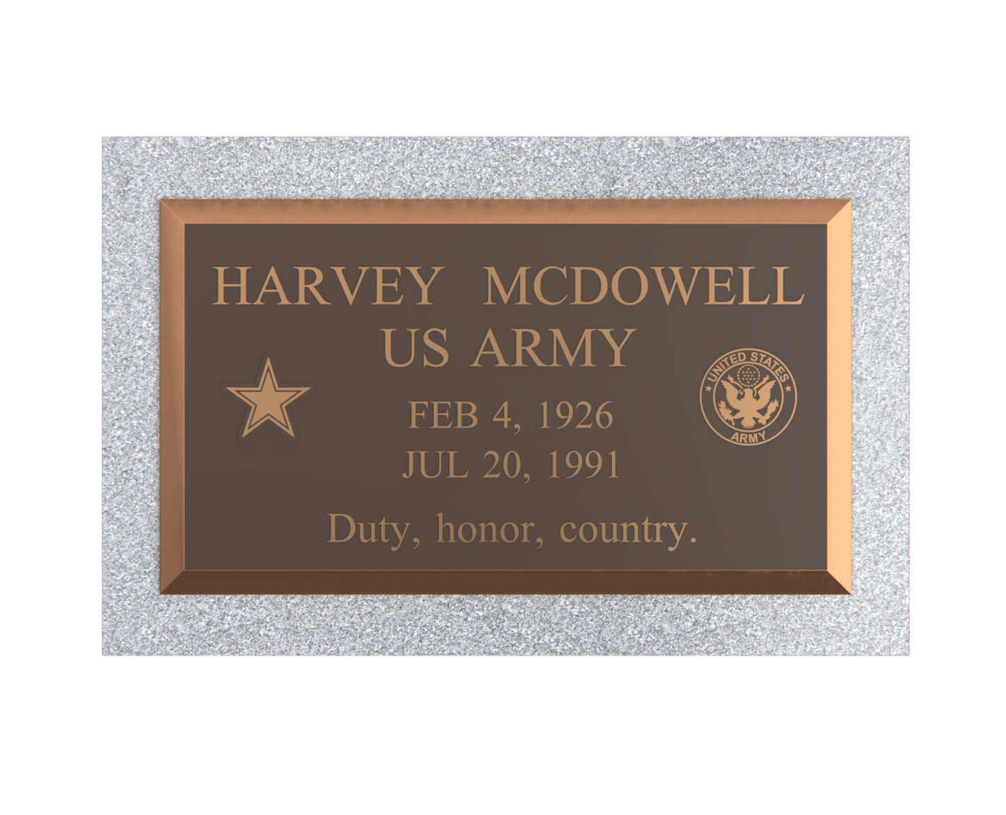 Premium Bronze Plaque 24"x 14" with Granite Base