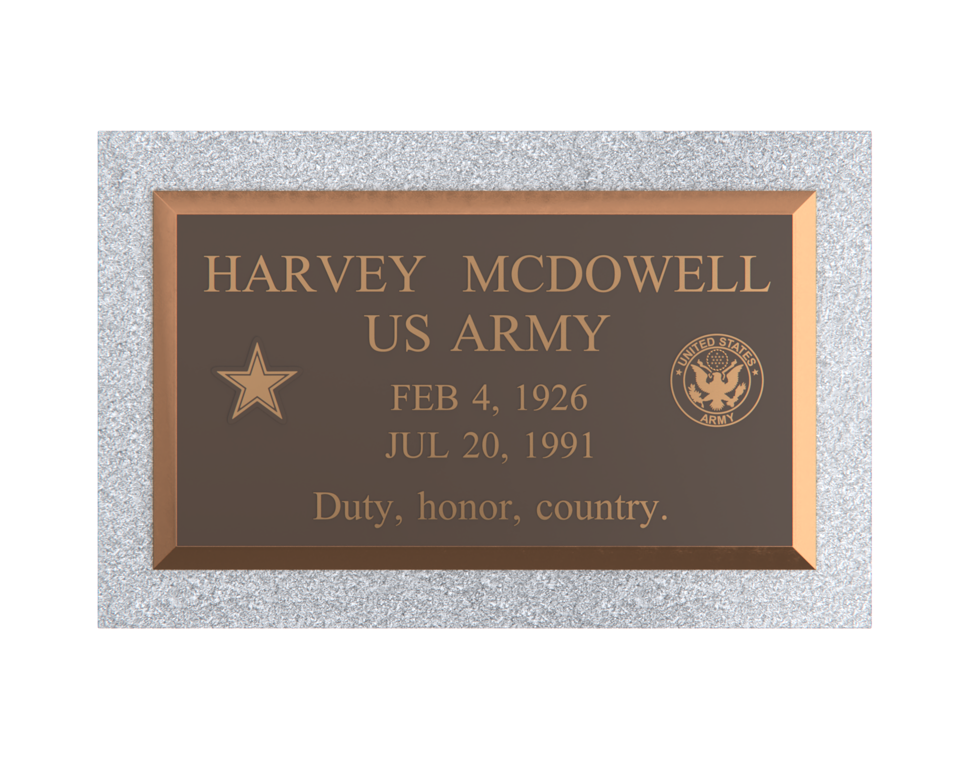Premium Bronze Plaque 24"x 14" with Granite Base
